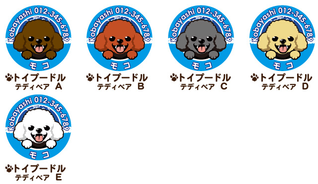 迷子札 トイプードル