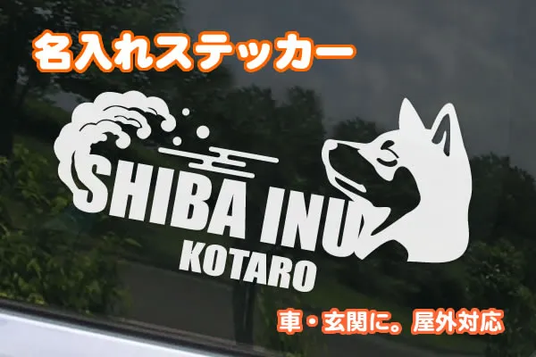 名入れステッカー 車・玄関に。屋外対応