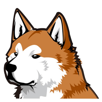 秋田犬イラスト