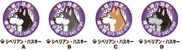 迷子札　シベリアンハスキー