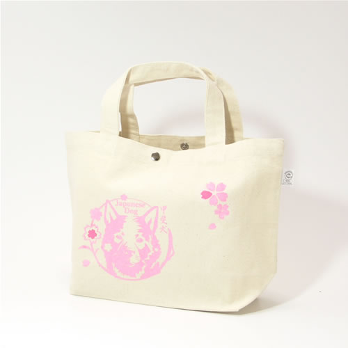 甲斐犬と山桜(ランチバッグ)