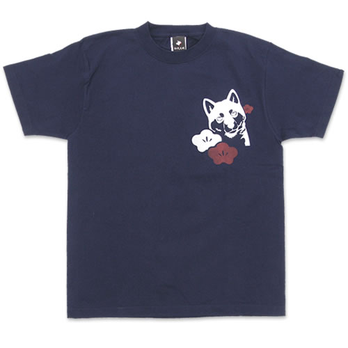柴犬と二色梅（Ｔシャツ）